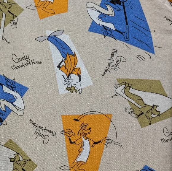 Vintage Disney Store Rayon Goofy Man Of The House Hawaiian Button Front Shirt XL - Picture 5 of 8